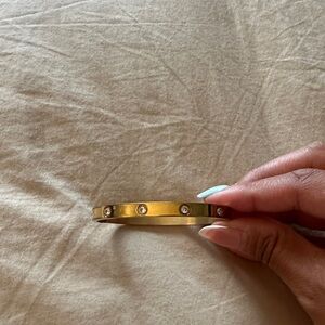 EDIFICE Gold Tone Cuff Bracelet